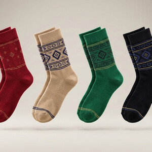 جوارب شتوية مطرزة